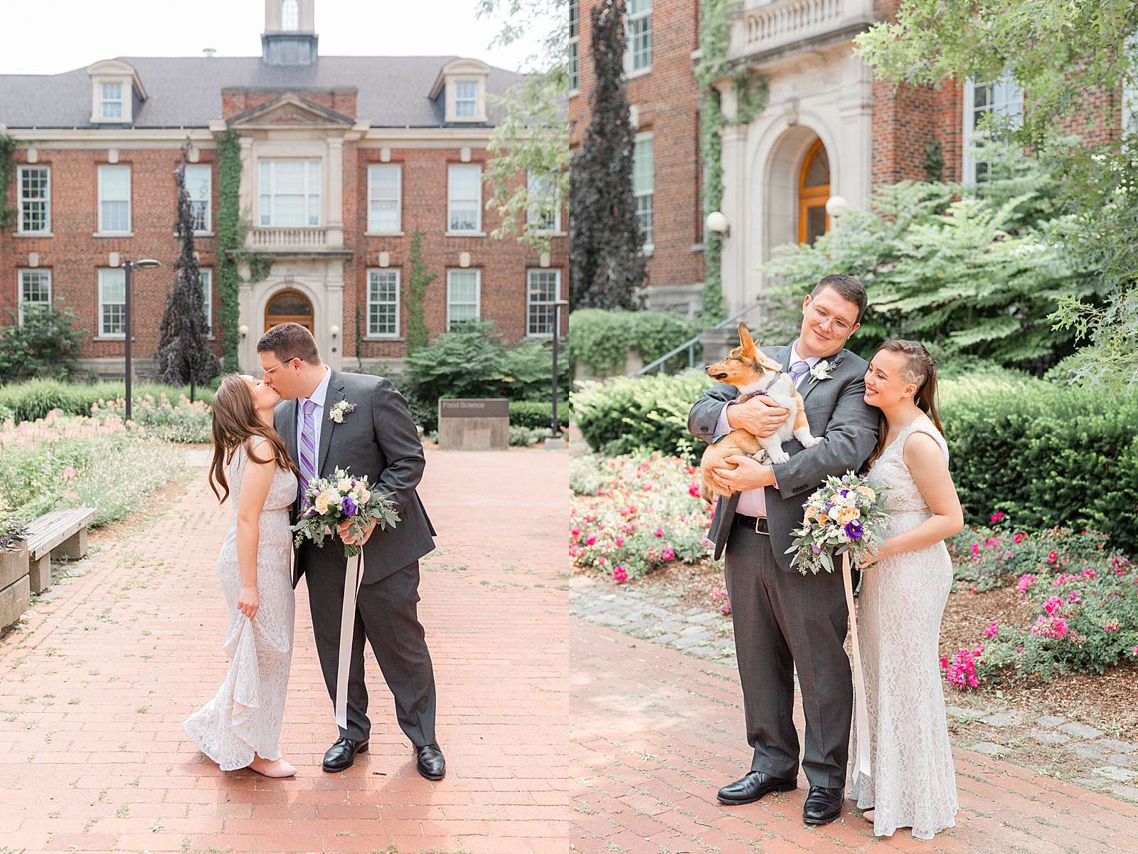 Bride and Groom photos at the University of Guelph