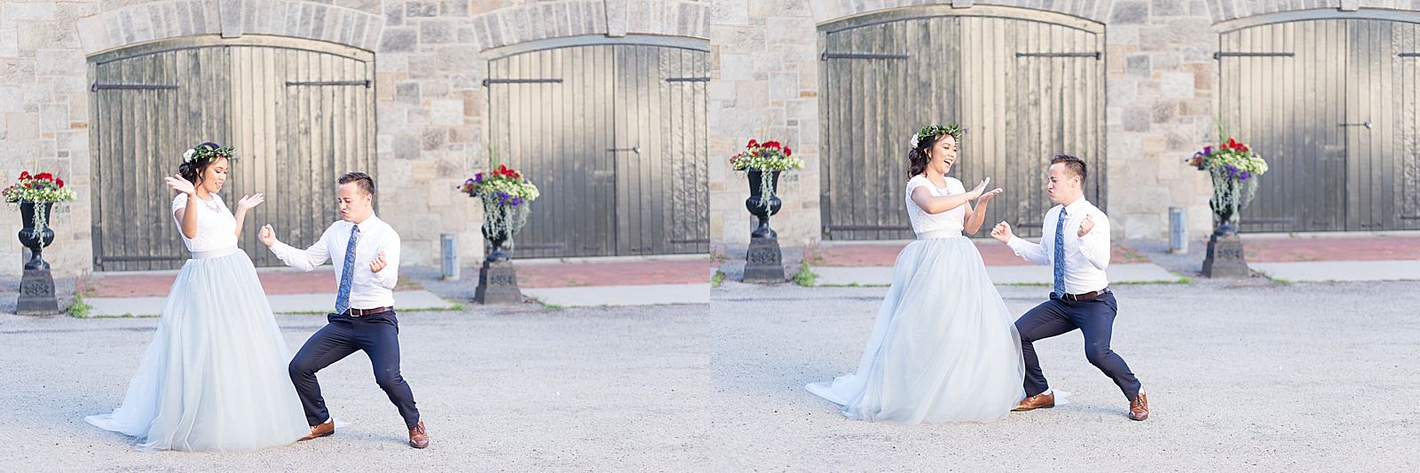 Anniversary in Blue Tulle Gown
