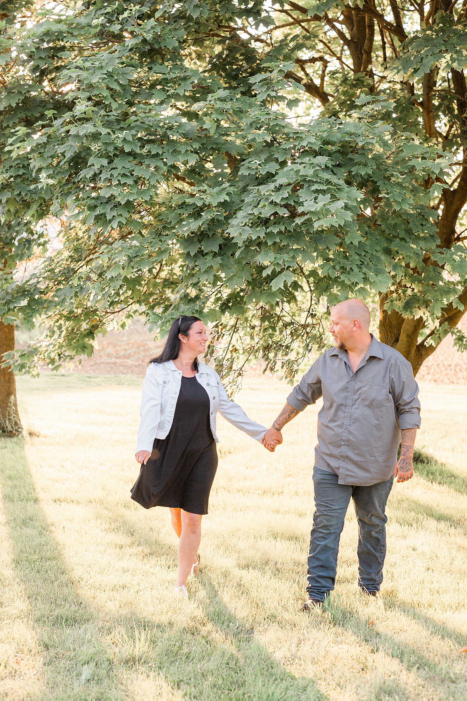 Engagement session on a farm in Waterloo Ontario