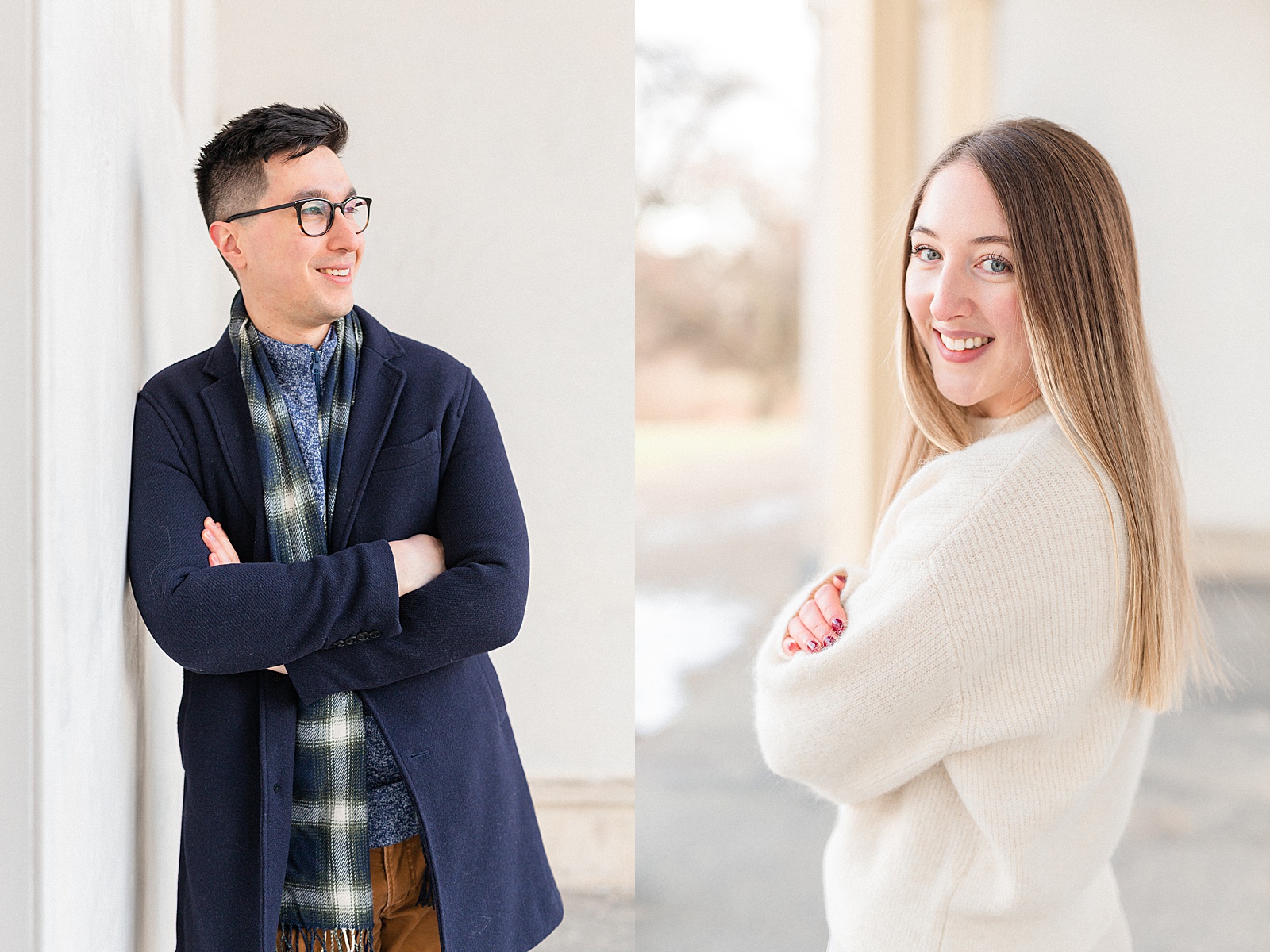 Winter engagement session at dundurn castle