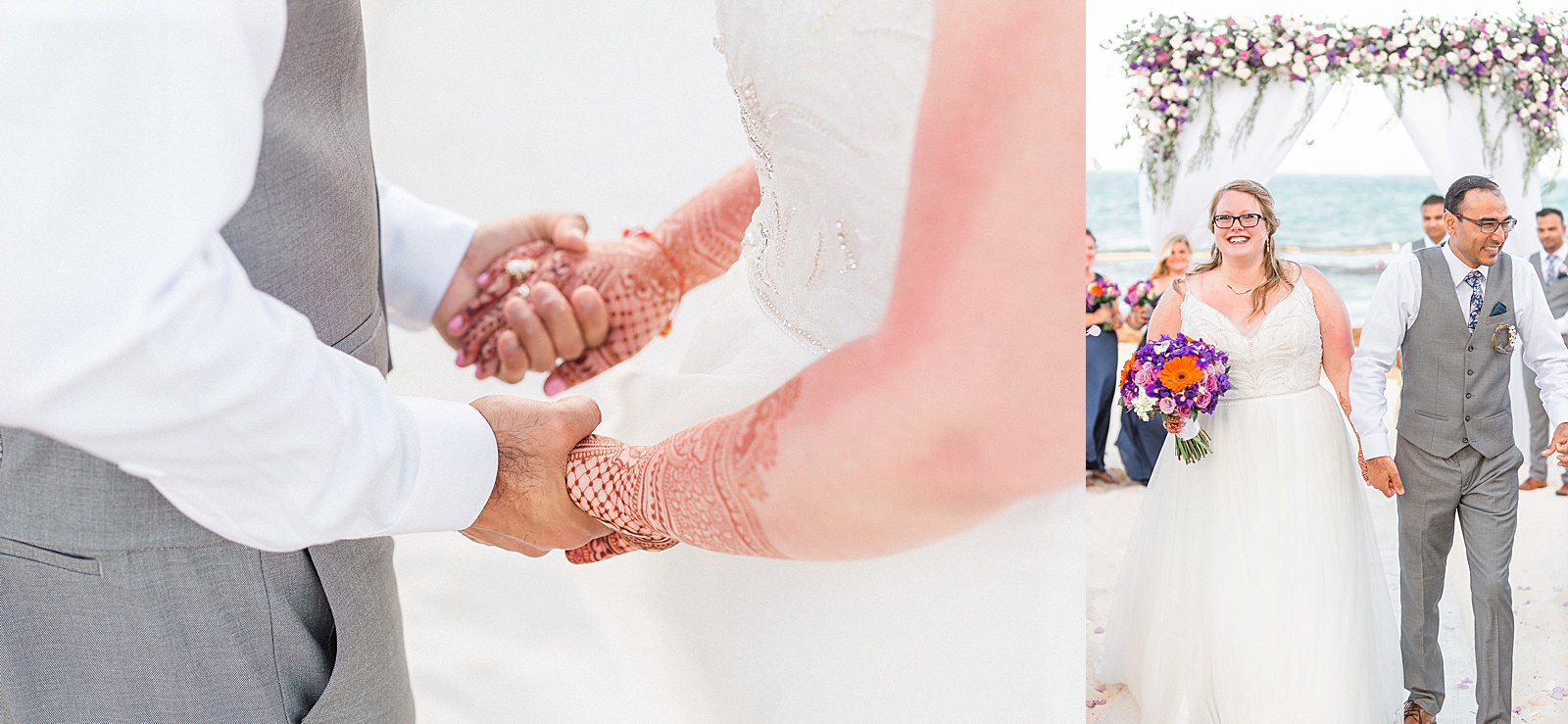 Wedding on a beach in Cancun Mexico