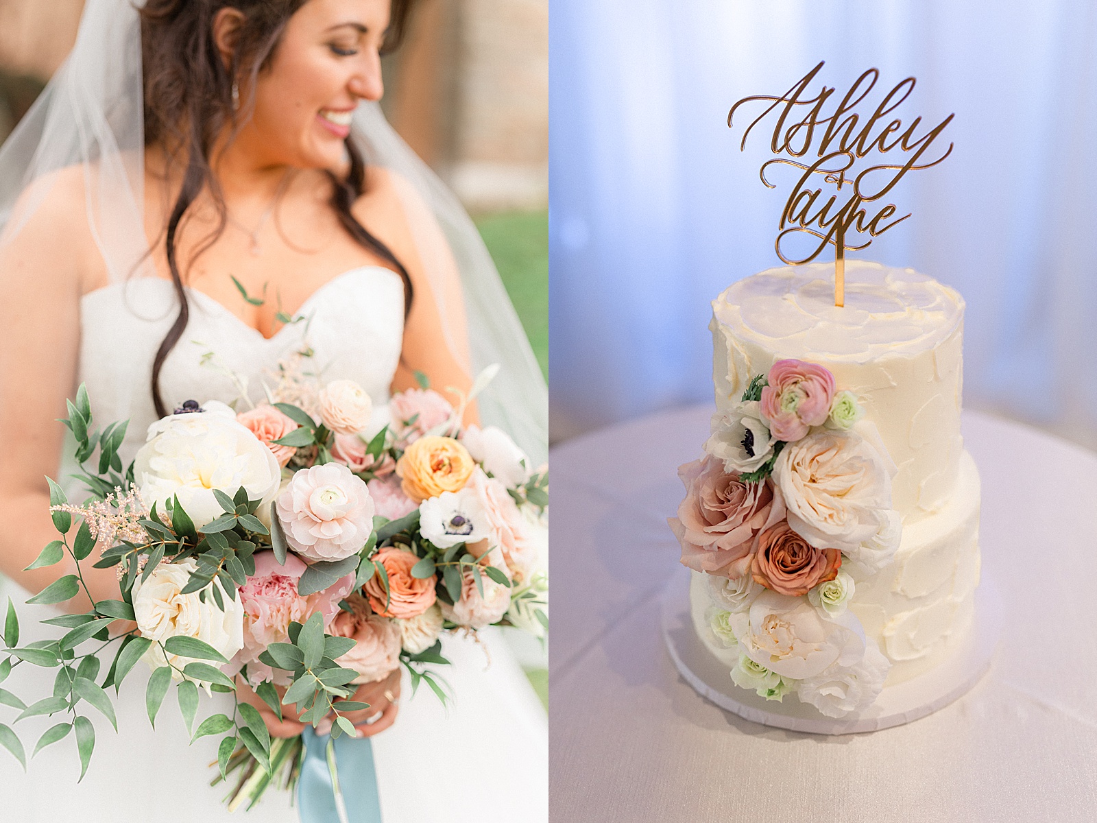 Wedding florals and cake