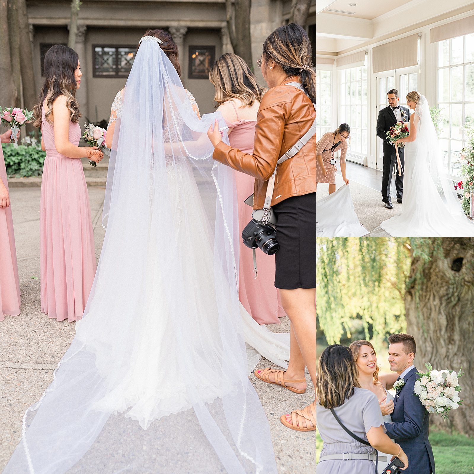 Wedding photographer behind the scenes