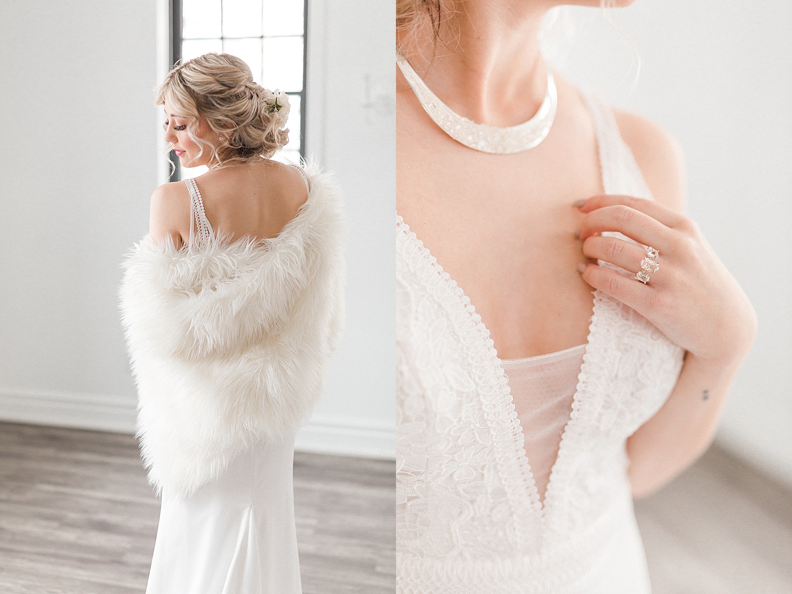 Winter bride outfit
