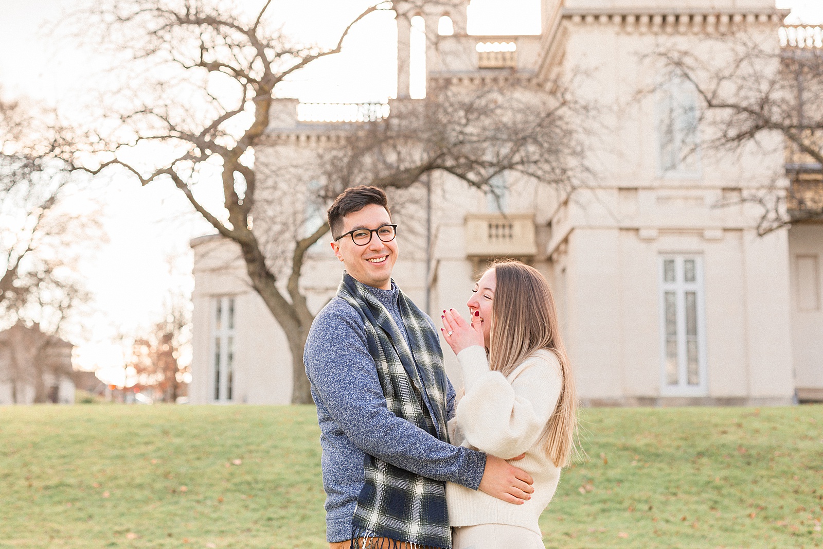 Winter engagement session at Dundurn Castle